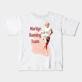 Marilyn Running Team II - Marilyn Monroe Kids T-Shirt